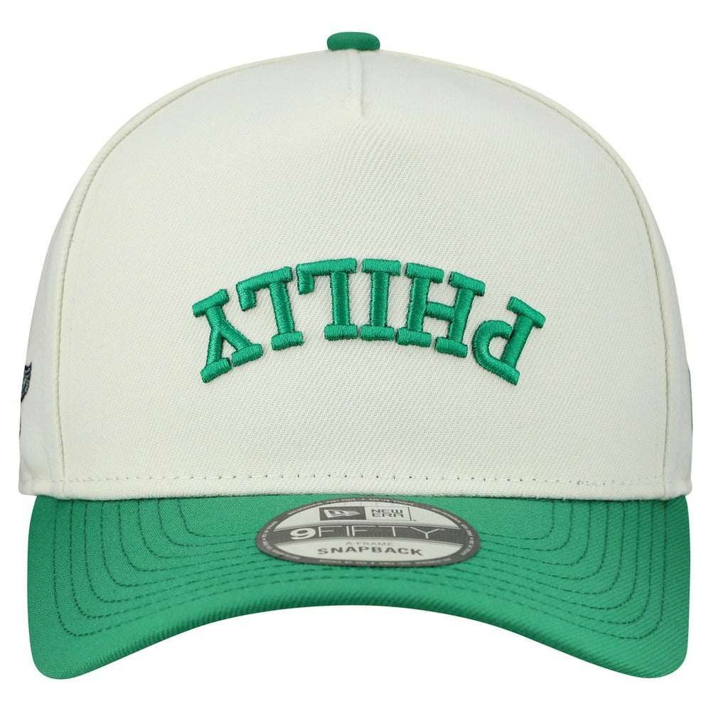 Philadelphia Eagles New Era Upside Down 9FIFTY A-Frame Snapback Hat - Cream discount