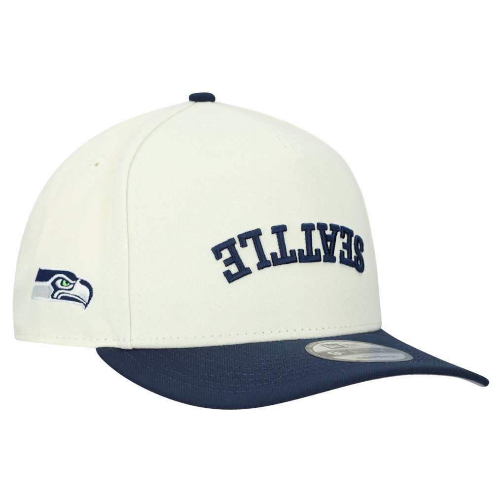 Seattle Seahawks New Era Upside Down 9FIFTY A-Frame Snapback Hat - Cream for sale