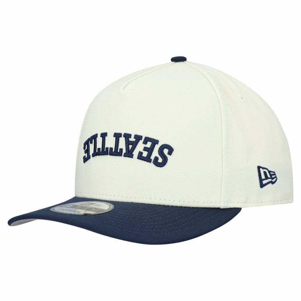 Seattle Seahawks New Era Upside Down 9FIFTY A-Frame Snapback Hat - Cream for sale