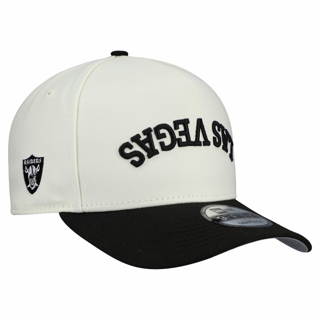 Las Vegas Raiders New Era Upside Down 9FIFTY A-Frame Snapback Hat - Cream cheap