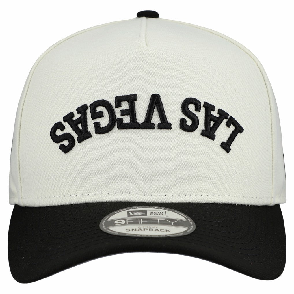 Las Vegas Raiders New Era Upside Down 9FIFTY A-Frame Snapback Hat - Cream cheap