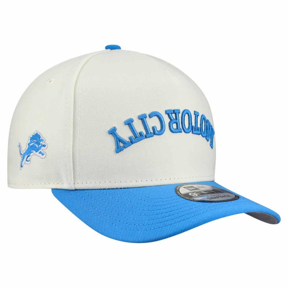Detroit Lions New Era Upside Down 9FIFTY A-Frame Snapback Hat - Cream on sale