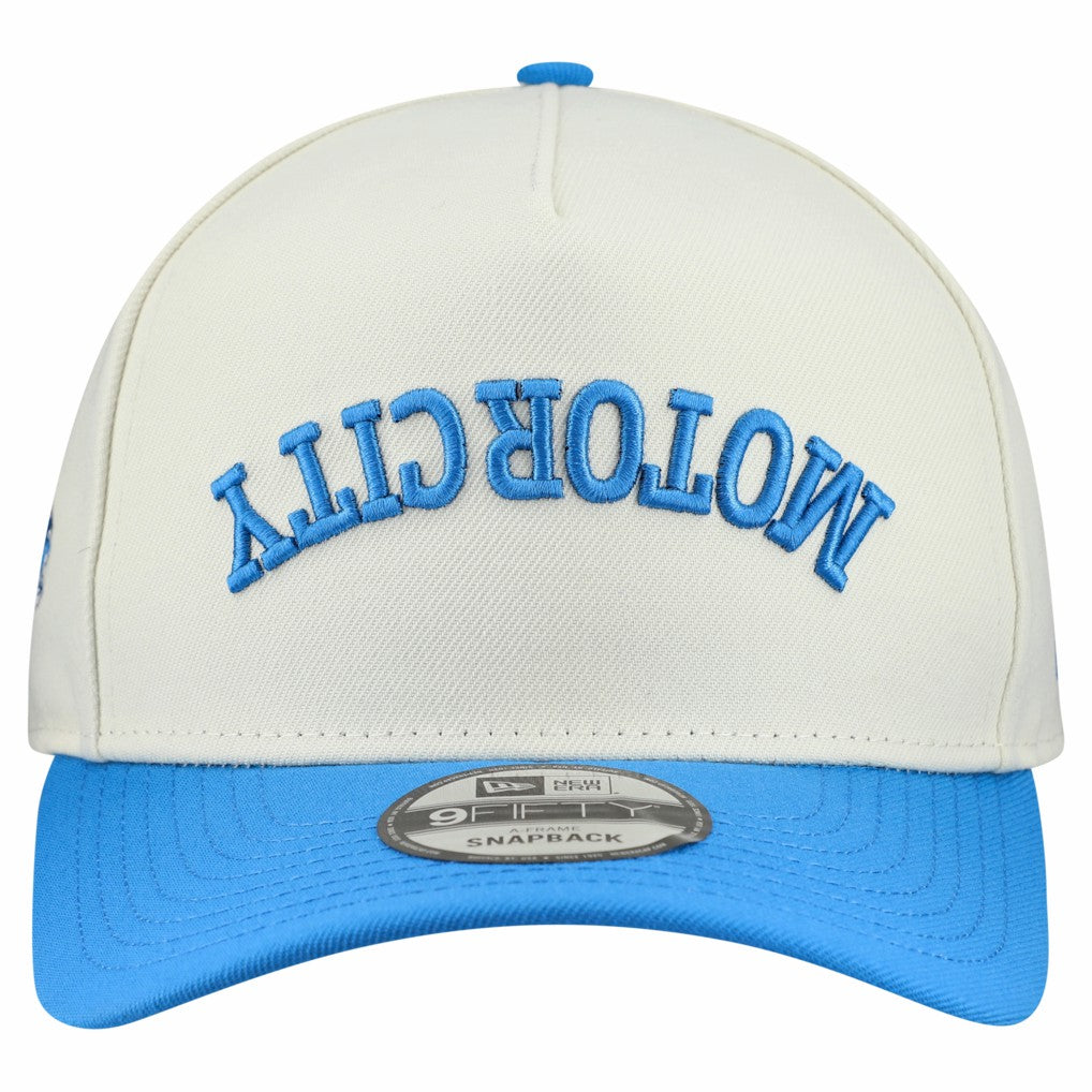 Detroit Lions New Era Upside Down 9FIFTY A-Frame Snapback Hat - Cream on sale