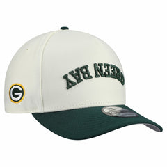 Green Bay Packers New Era Upside Down 9FIFTY A-Frame Snapback Hat - Cream for sale