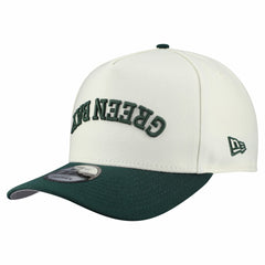 Green Bay Packers New Era Upside Down 9FIFTY A-Frame Snapback Hat - Cream for sale