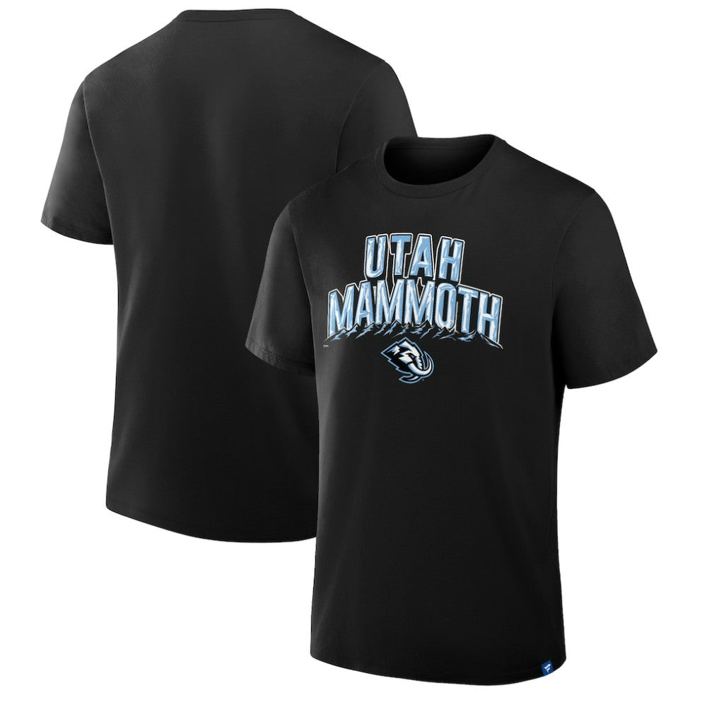 Utah Mammoth Profile Male Adult Big & Tall Short Sleeve T-Shirt - Black T-shirts