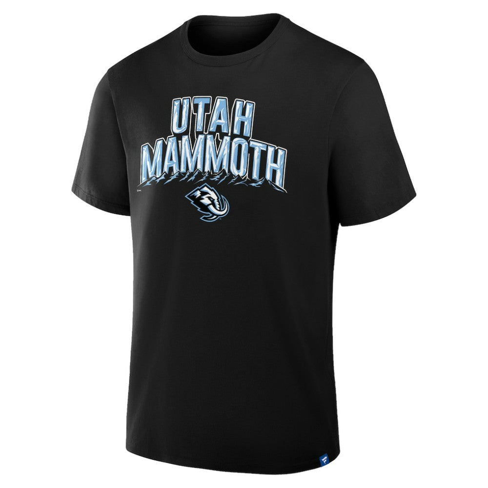 Utah Mammoth Profile Male Adult Big & Tall Short Sleeve T-Shirt - Black T-shirts