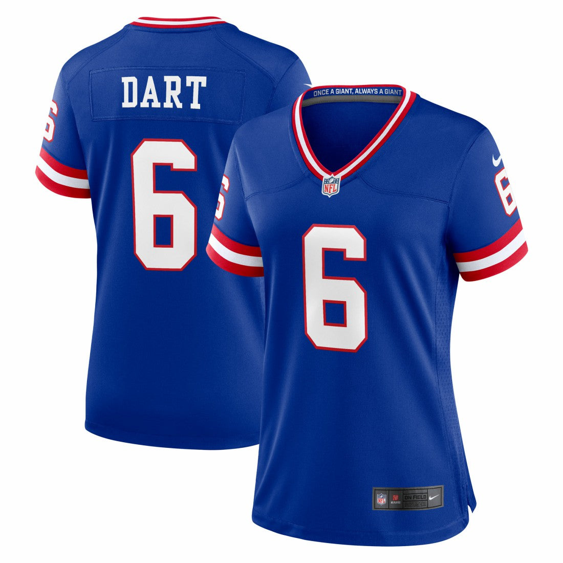 Jaxson Dart New York Giants Women's Alternate 2 Classic Game Jersey - Royal outlet