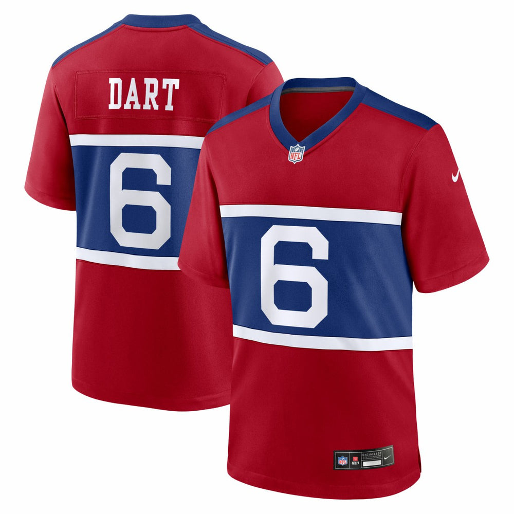 Jaxson Dart New York Giants Alternate Century Red Game Jersey - Red outlet