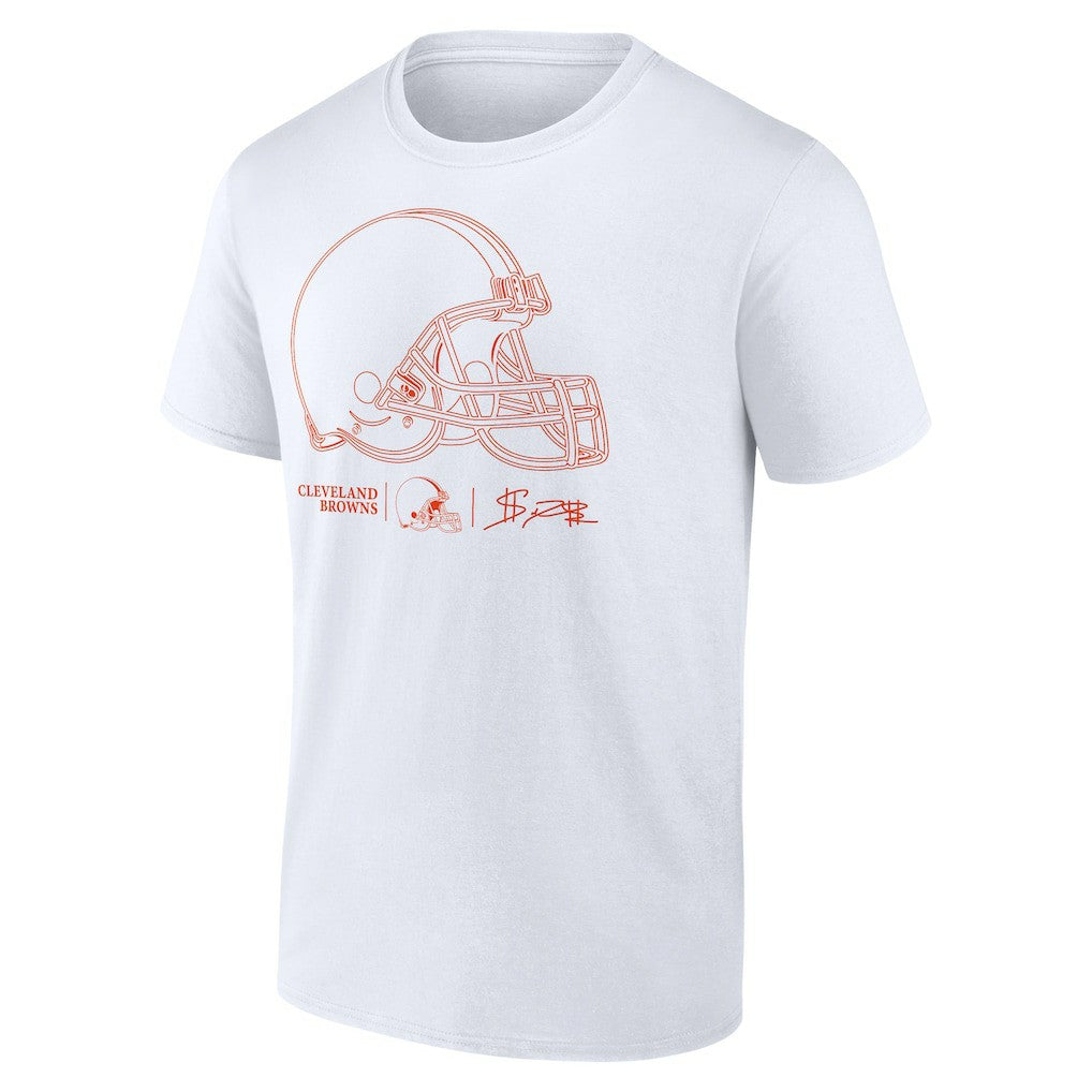 Shedeur Sanders Cleveland Browns Outline Player T-Shirt - White cheap