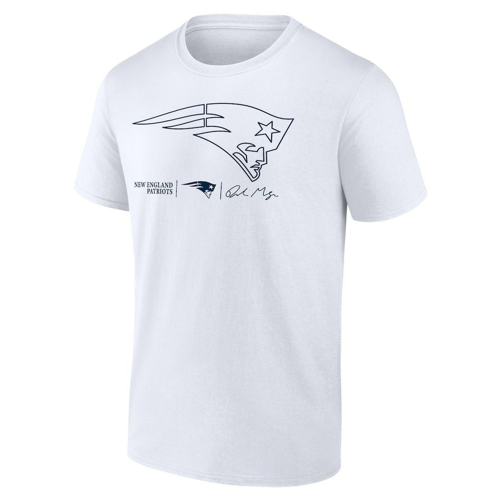 Drake Maye New England Patriots Outline Player T-Shirt - White outlet
