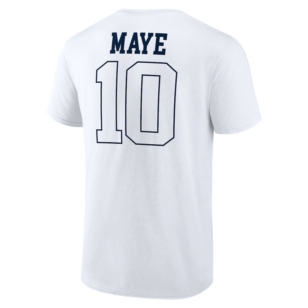 Drake Maye New England Patriots Outline Player T-Shirt - White outlet