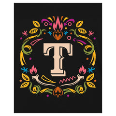Texas Rangers Women's Día de los Muertos V-Neck T-Shirt Black