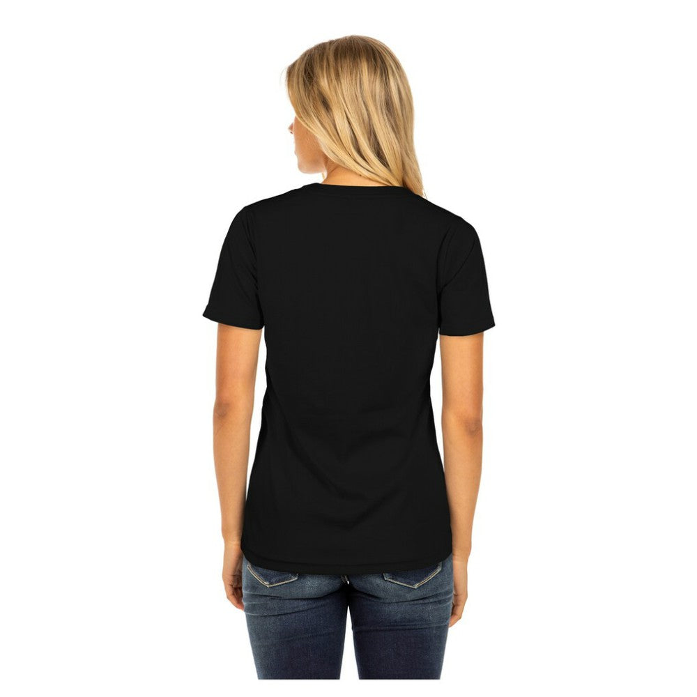 Atlanta Braves Women's Día de los Muertos V-Neck T-Shirt Black