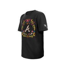 Atlanta Braves Youth Día de los Muertos T-Shirt Black