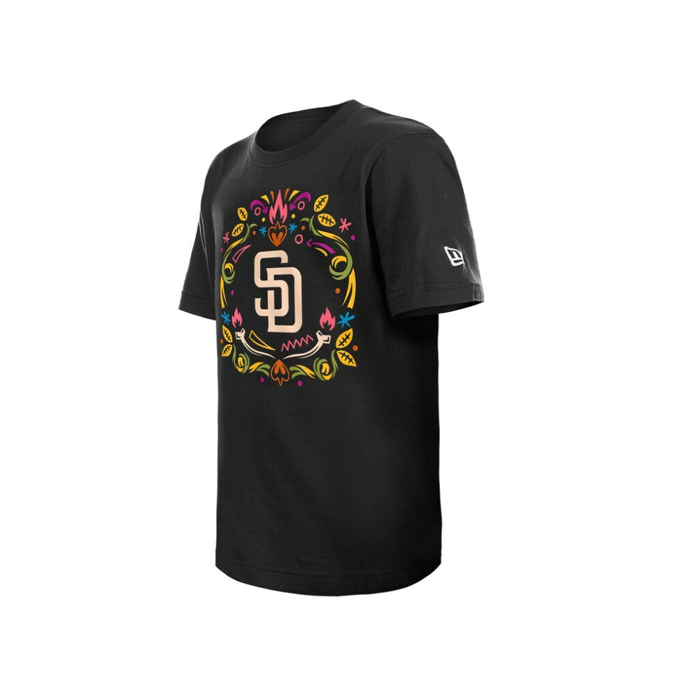 San Diego Padres Youth Día de los Muertos T-Shirt Black