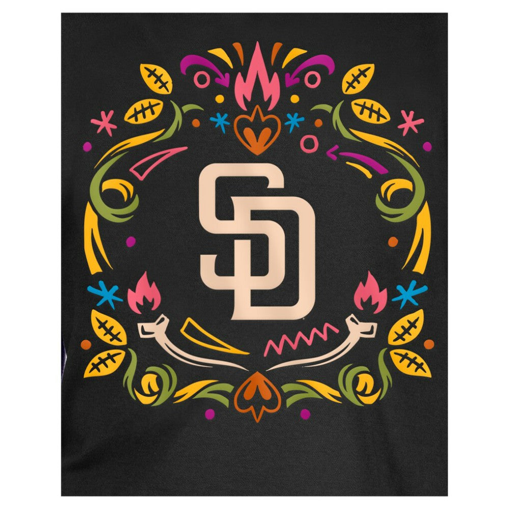 San Diego Padres Youth Día de los Muertos T-Shirt Black
