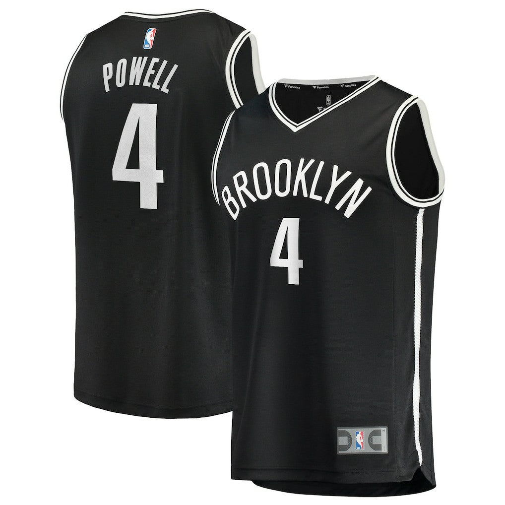 Drake Powell Brooklyn Nets Fast Break Replica Jersey - Black - Icon Edition sale