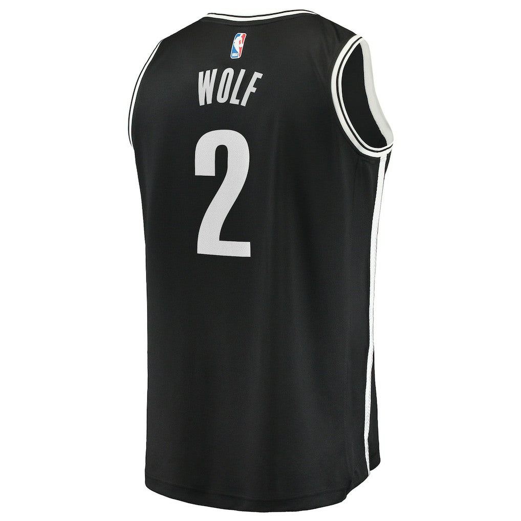 Daniel Wolf Brooklyn Nets Youth Fast Break Replica Jersey - Black - Icon Edition discount