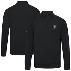 Baltimore Orioles Levelwear Upright Insignia Tri-Blend Quarter-Zip Pullover Black