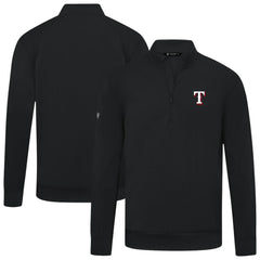 Texas Rangers Levelwear Upright Insignia Tri-Blend Quarter-Zip Pullover Black