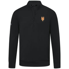 New York Mets Levelwear Upright Insignia Tri-Blend Quarter-Zip Pullover Black