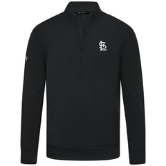 St. Louis Cardinals Levelwear Upright Insignia Tri-Blend Quarter-Zip Pullover Black