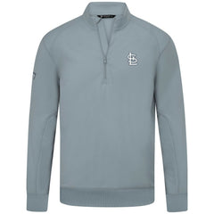 St. Louis Cardinals Levelwear Upright Insignia Tri-Blend Quarter-Zip Pullover Gray