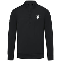 San Francisco Giants Levelwear Upright Insignia Tri-Blend Quarter-Zip Pullover Black