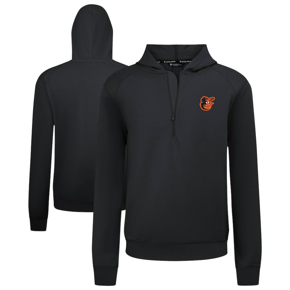 Baltimore Orioles Levelwear Technic Insignia Quarter-Zip Hoodie Black