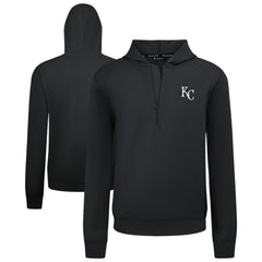 Kansas City Royals Levelwear Technic Insignia Quarter-Zip Hoodie Black