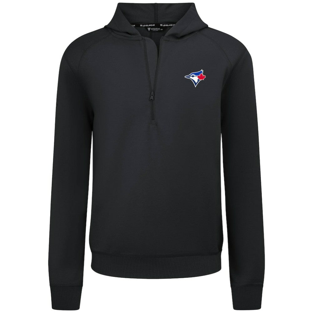 Toronto Blue Jays Levelwear Technic Insignia Quarter-Zip Hoodie Black