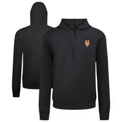 New York Mets Levelwear Technic Insignia Quarter-Zip Hoodie Black