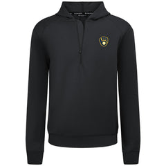 Milwaukee Brewers Levelwear Technic Insignia Quarter-Zip Hoodie Black