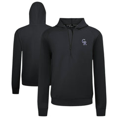 Colorado Rockies Levelwear Technic Insignia Quarter-Zip Hoodie Black