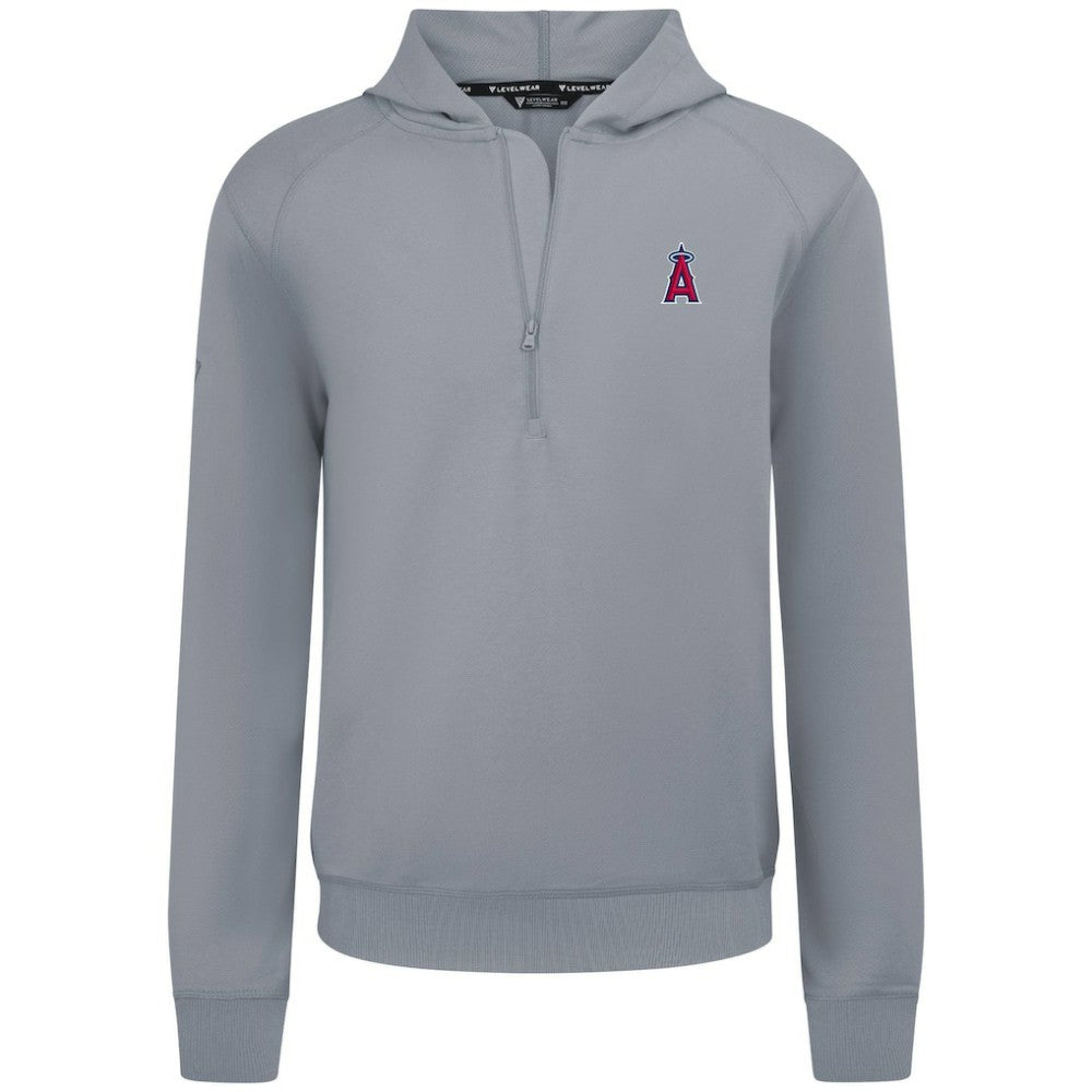 Los Angeles Angels Levelwear Technic Insignia Quarter-Zip Hoodie Gray