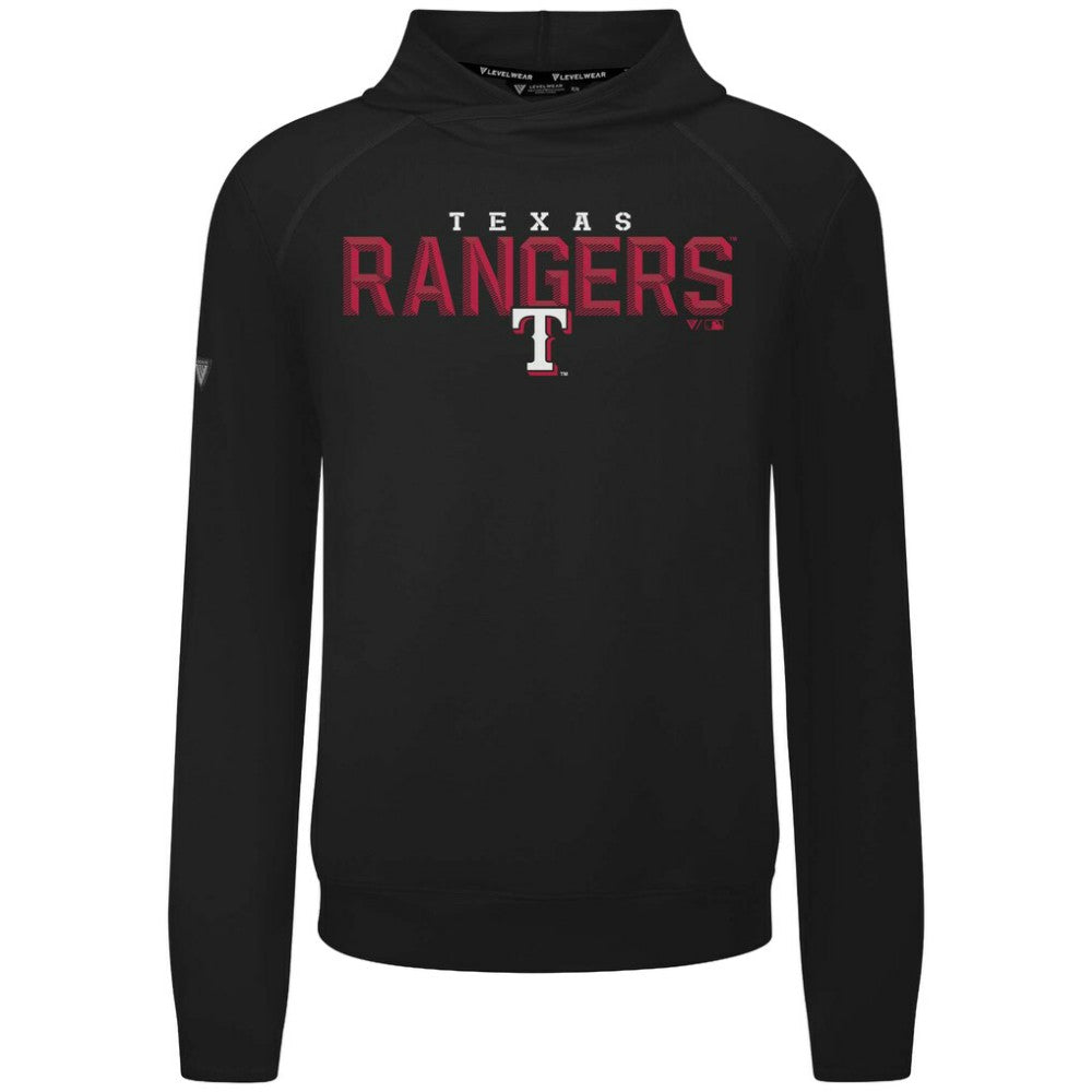 Texas Rangers Levelwear Mandate Carve Tri-Blend Hoodie Black