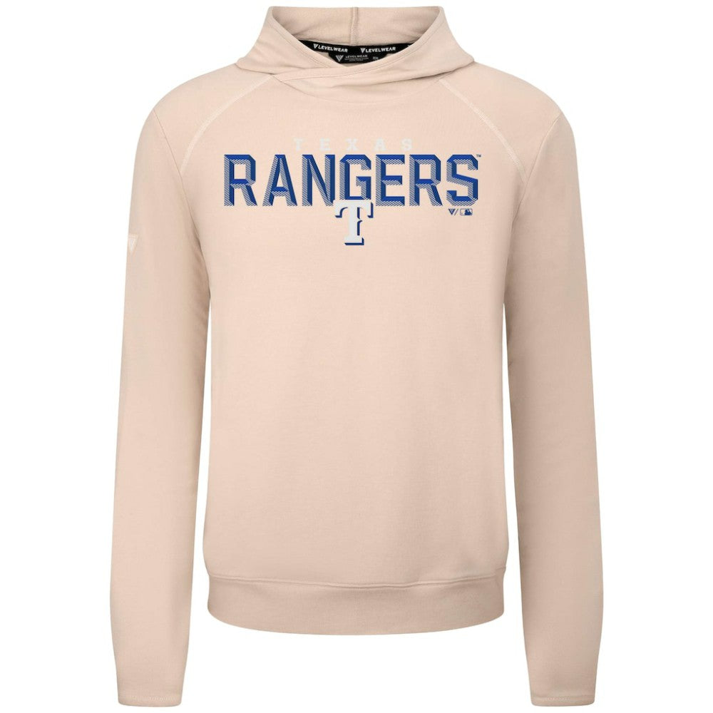 Texas Rangers Levelwear Mandate Carve Tri-Blend Hoodie Khaki
