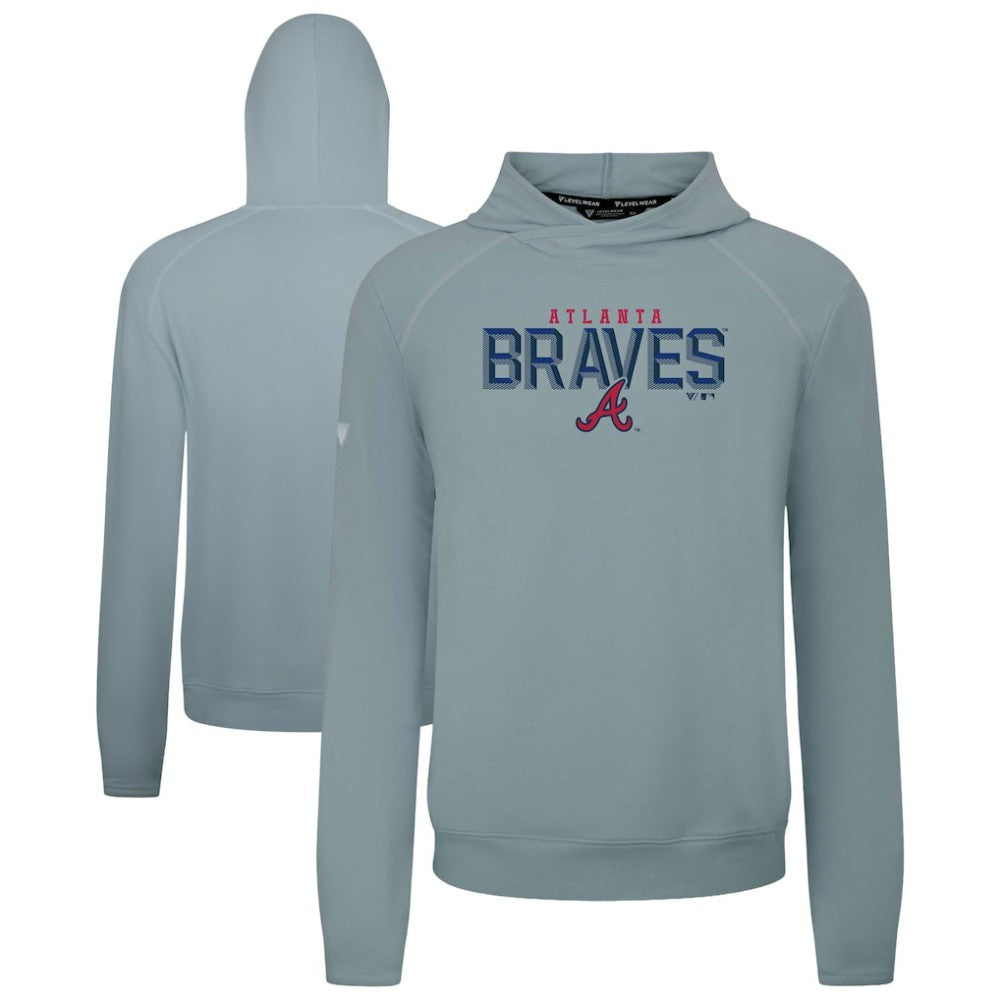 Atlanta Braves Levelwear Mandate Carve Tri-Blend Hoodie Gray