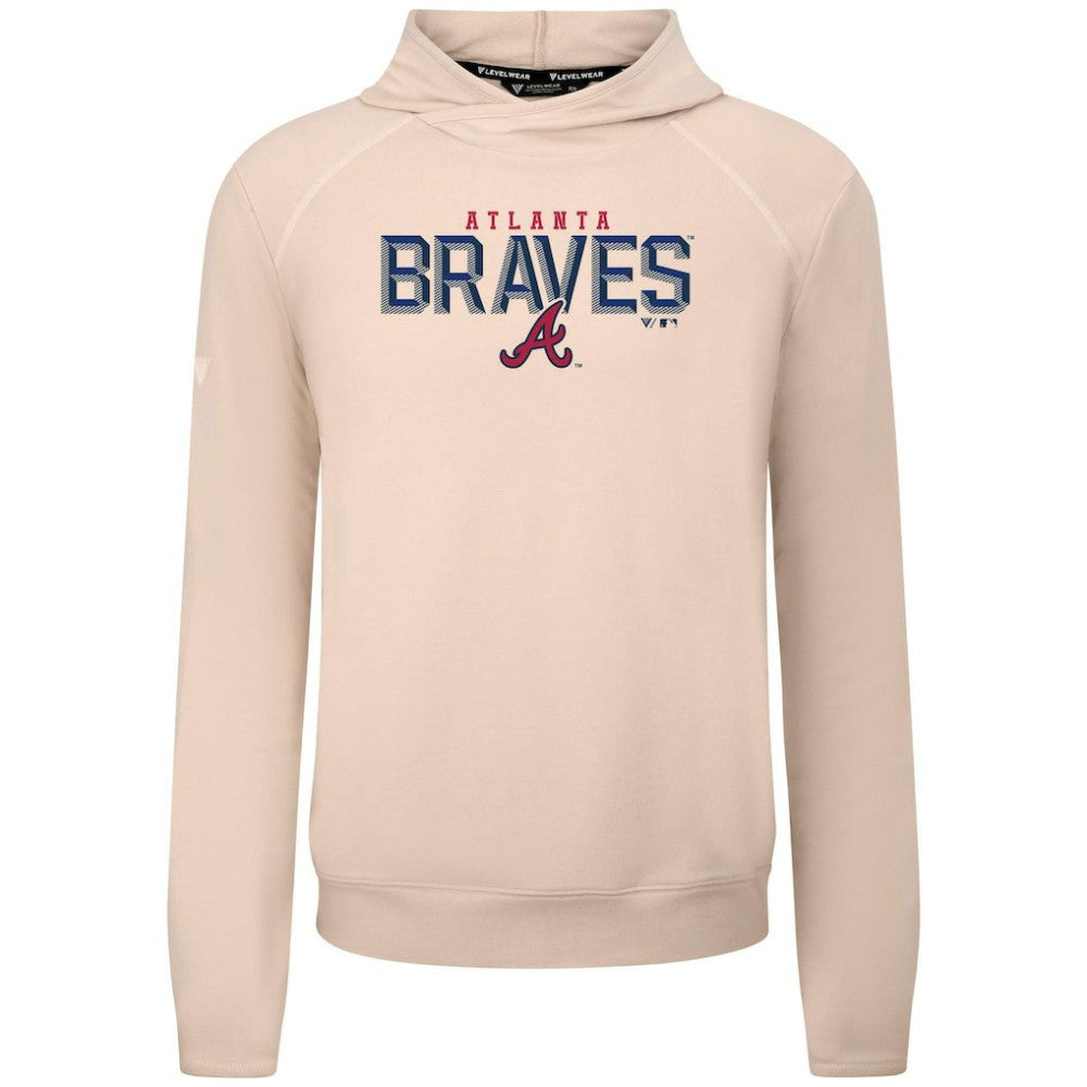 Atlanta Braves Levelwear Mandate Carve Tri-Blend Hoodie Khaki