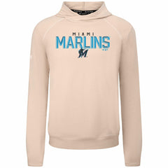 Miami Marlins Levelwear Mandate Carve Tri-Blend Hoodie Khaki