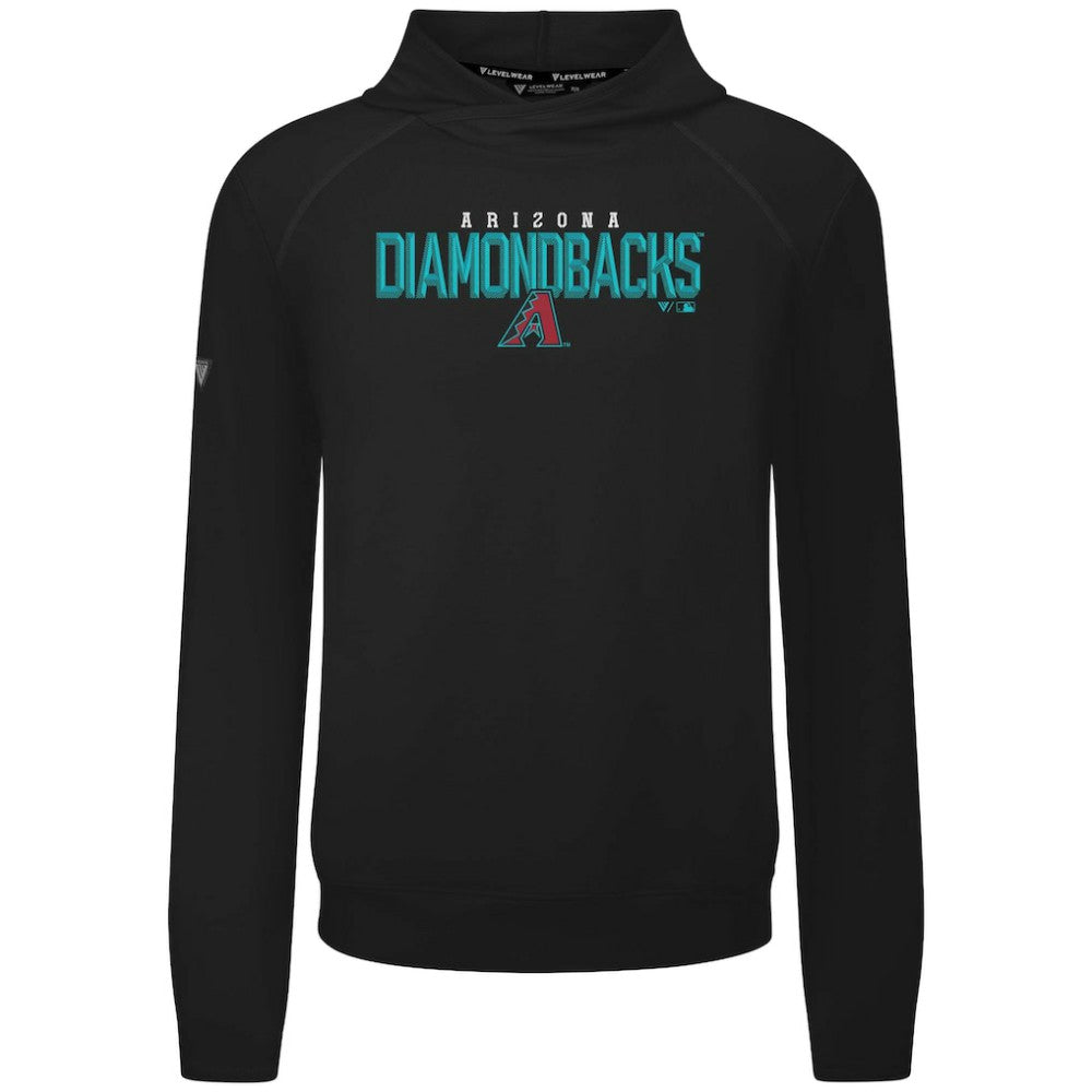 Arizona Diamondbacks Levelwear Mandate Carve Tri-Blend Hoodie Black