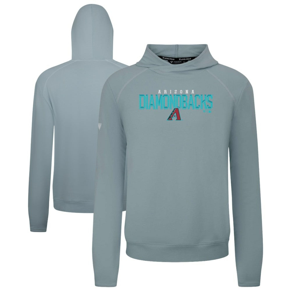 Arizona Diamondbacks Levelwear Mandate Carve Tri-Blend Hoodie Gray