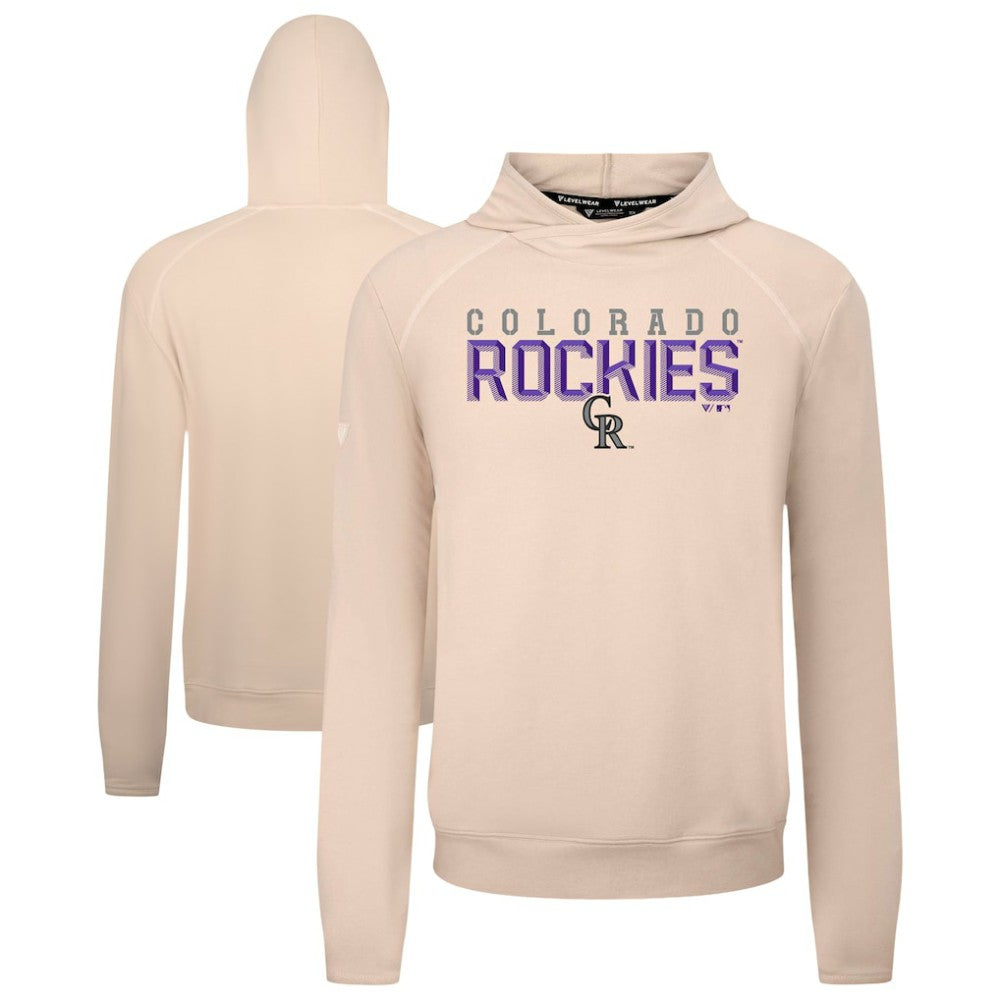 Colorado Rockies Levelwear Mandate Carve Tri-Blend Hoodie Khaki