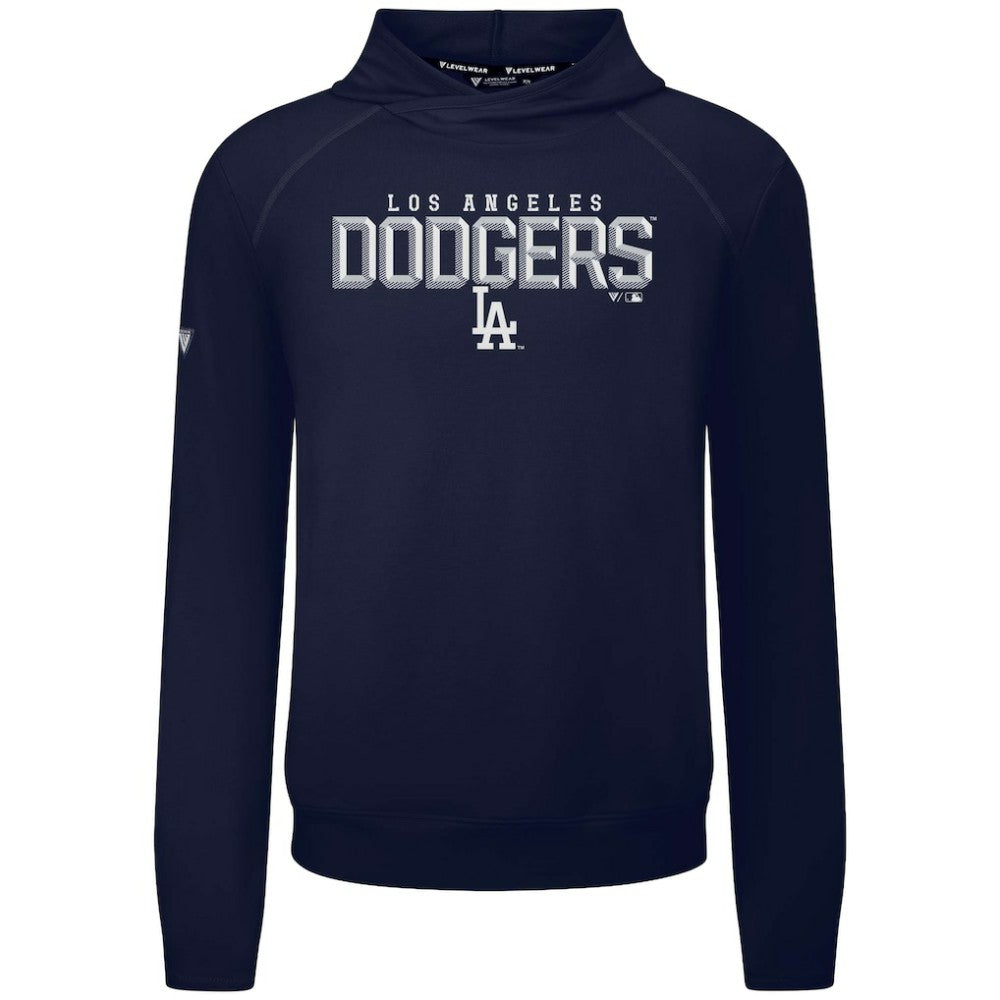 Los Angeles Dodgers Levelwear Mandate Carve Tri-Blend Hoodie Navy