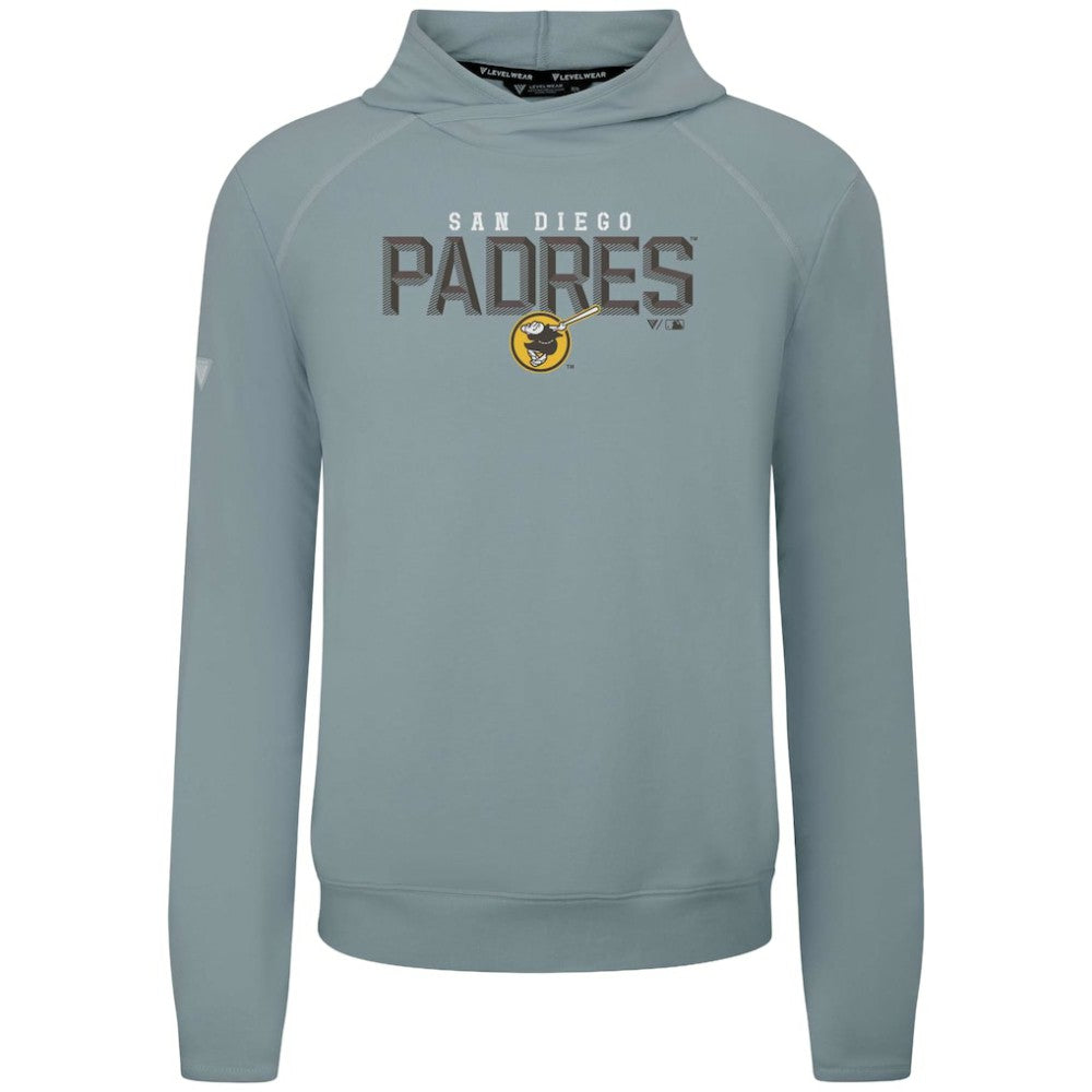 San Diego Padres Levelwear Mandate Carve Tri-Blend Hoodie Gray