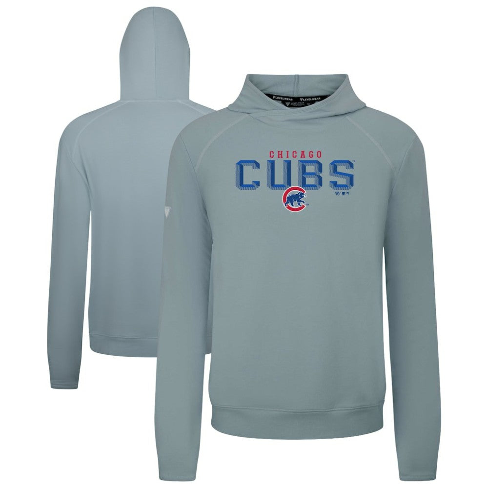 Chicago Cubs Levelwear Mandate Carve Tri-Blend Hoodie Gray