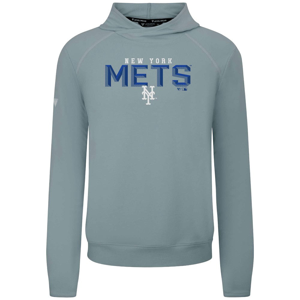 New York Mets Levelwear Mandate Carve Tri-Blend Hoodie Gray