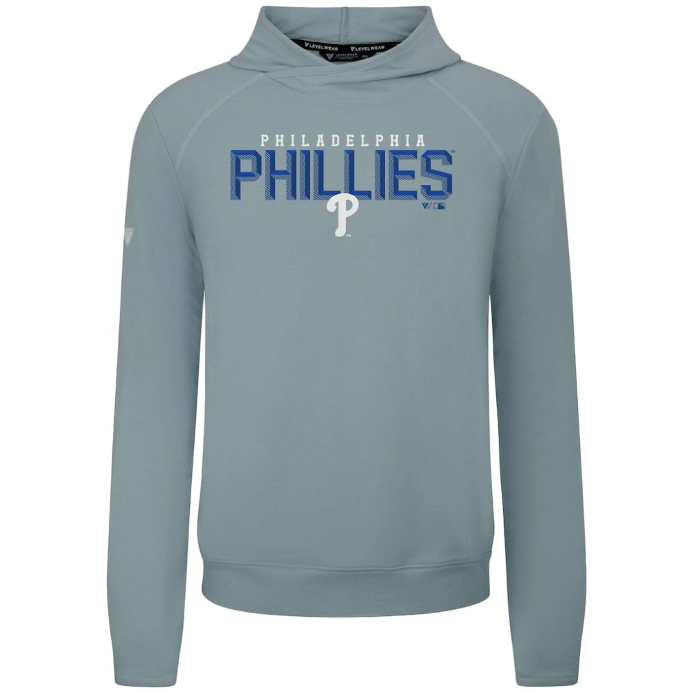Philadelphia Phillies Levelwear Mandate Carve Tri-Blend Hoodie Gray