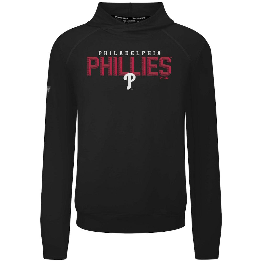 Philadelphia Phillies Levelwear Mandate Carve Tri-Blend Hoodie Black